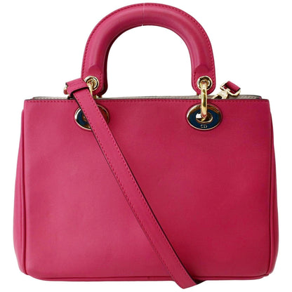 CHRISTIAN DIOR Diorissimo Leather Medium Tote Bag Pink