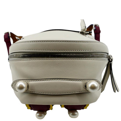 FENDI Leather Backpack Bag White