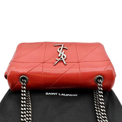 YVES SAINT LAURENT Jamie Leather Shoulder Bag Red