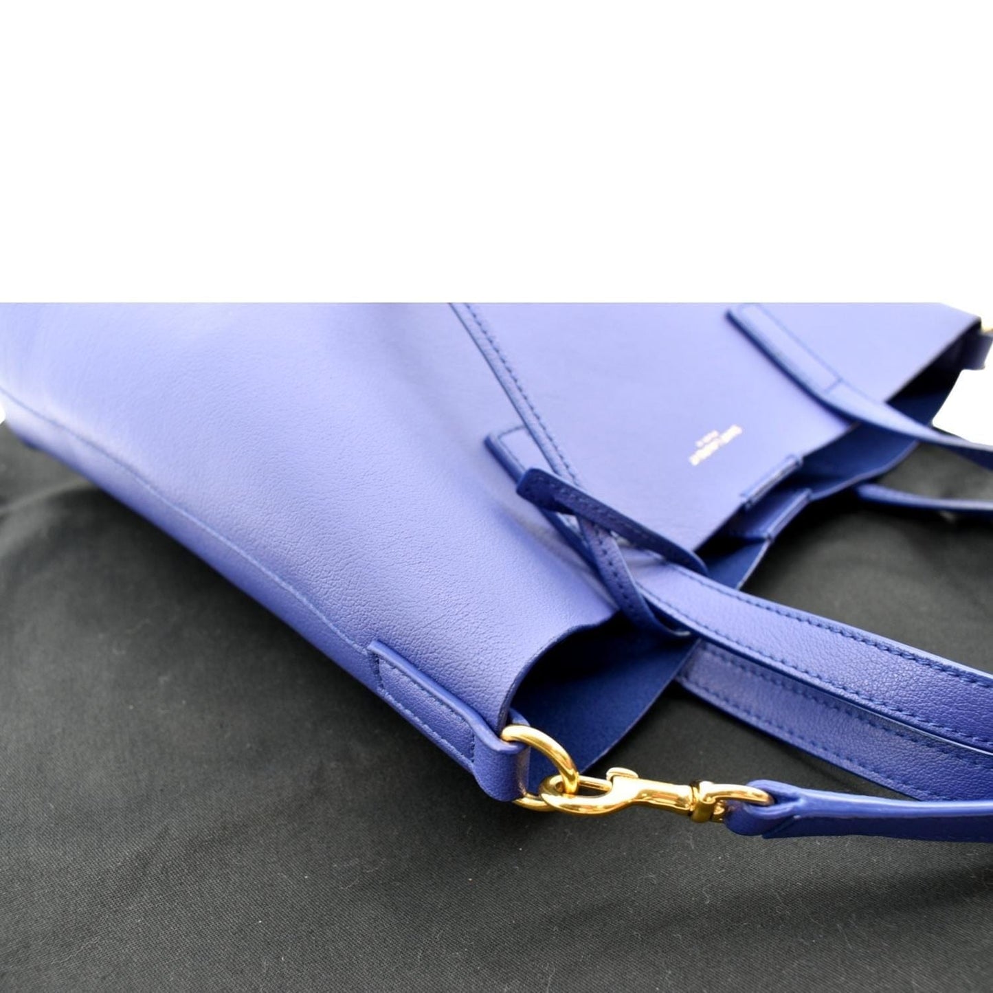 YVES SAINT LAURENT Toy Supple Leather Shopping Tote Bag Purple