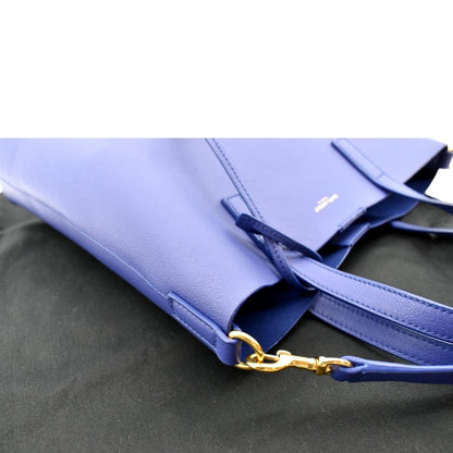 YVES SAINT LAURENT Toy Supple Leather Shopping Tote Bag Purple