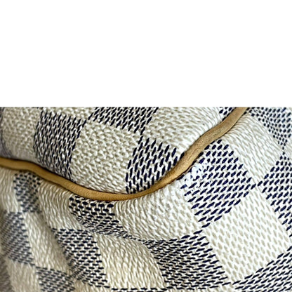 LOUIS VUITTON Speedy 30 Damier Azur Satchel Bag White
