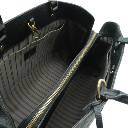 LOUIS VUITTON Montaigne GM Empreinte Leather Shoulder Bag Black
