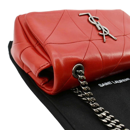 YVES SAINT LAURENT Jamie Leather Shoulder Bag Red