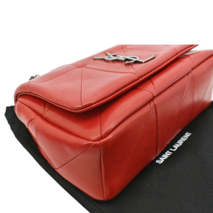 YVES SAINT LAURENT Jamie Leather Shoulder Bag Red