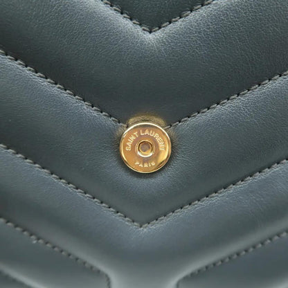 YVES SAINT LAURENT Loulou Toy Leather Crossbody Bag Grey