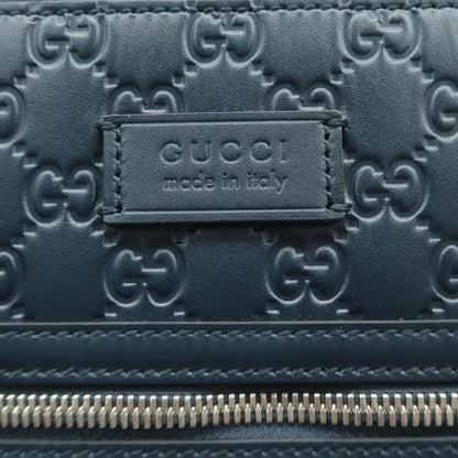 GUCCI Courrier Zip GG Leather Messenger Bag Blue 406408