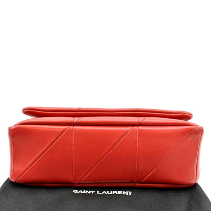 YVES SAINT LAURENT Jamie Leather Shoulder Bag Red