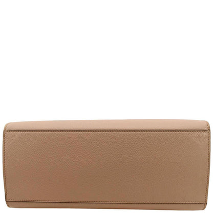 FENDI Sunshine Medium Full Grain Shopper Tote Beige