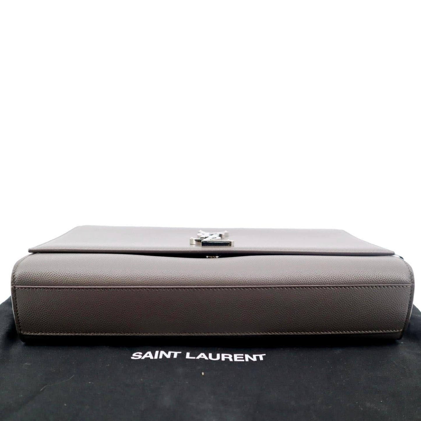 YVES SAINT LAURENT Kate Leather Shoulder Bag Gray