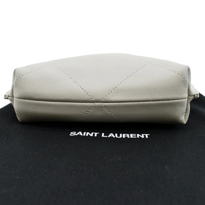YVES SAINT LAURENT Suzanne Chain Leather Shoulder Bag White