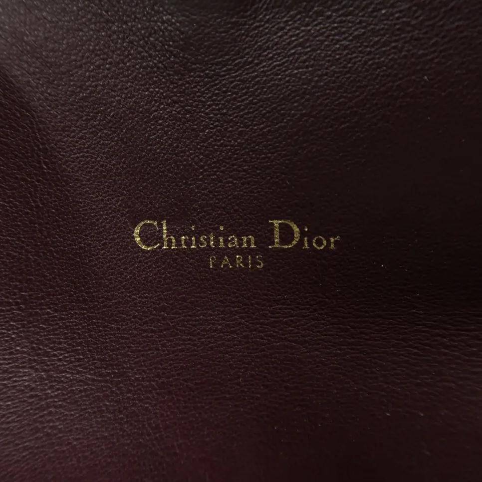 CHRISTIAN DIOR Saddle Oblique Crossbody Bag Burgundy