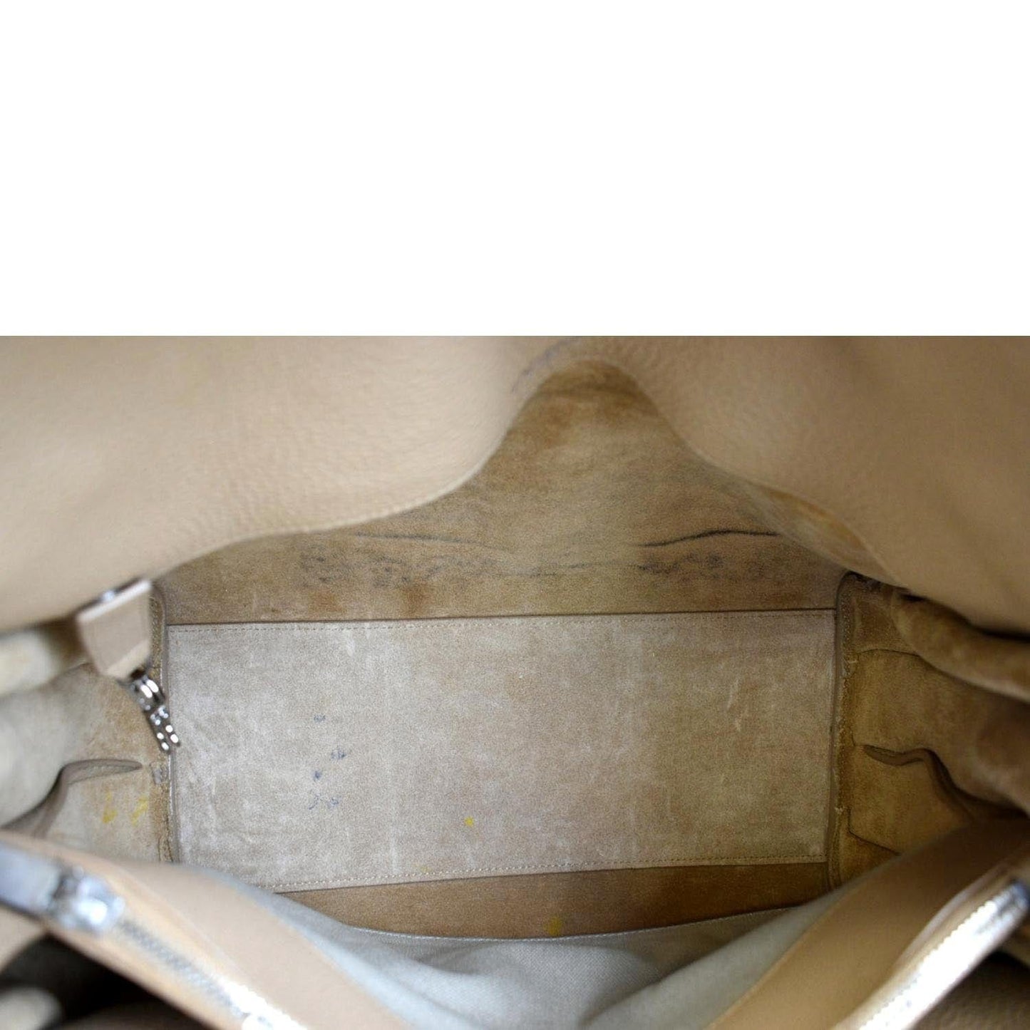 YVES SAINT LAURENT Women Sac de Jour Leather Shoulder Bag Dark Beige