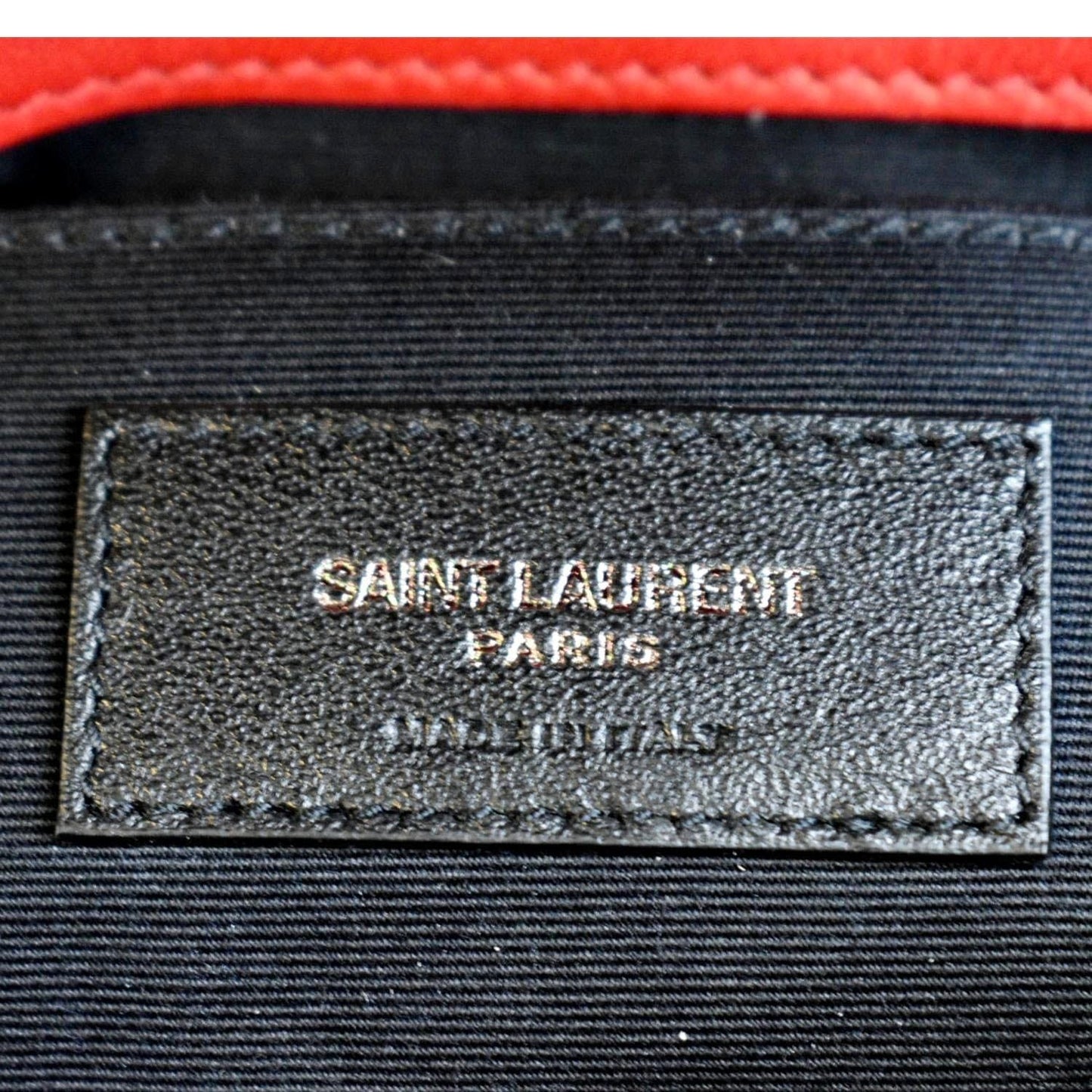 YVES SAINT LAURENT Jamie Leather Shoulder Bag Red
