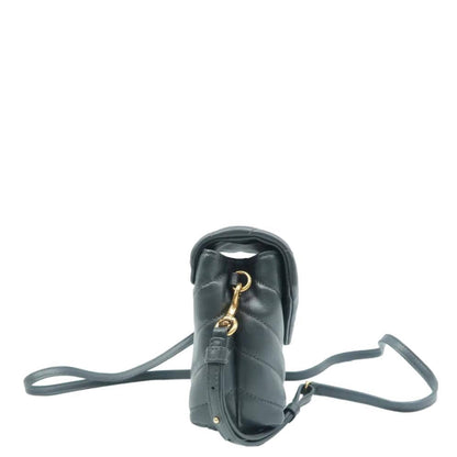 YVES SAINT LAURENT Loulou Toy Leather Crossbody Bag Grey