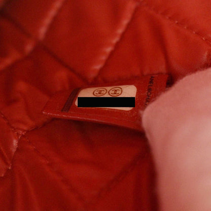 CHANEL Classic O-Case Leather Zip Pouch Red