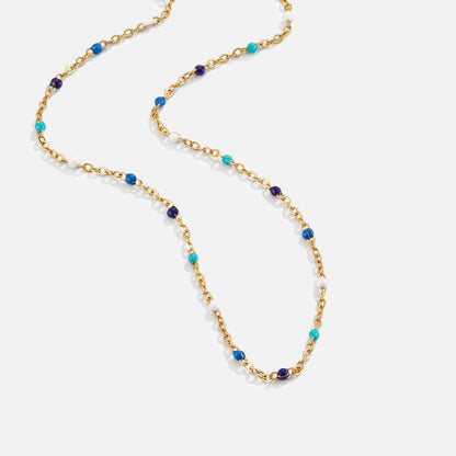 Dreamy Blue Bead Necklace