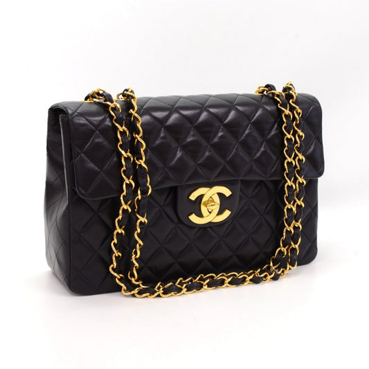 Chanel Quilted Lambskin Leather Maxi Bag