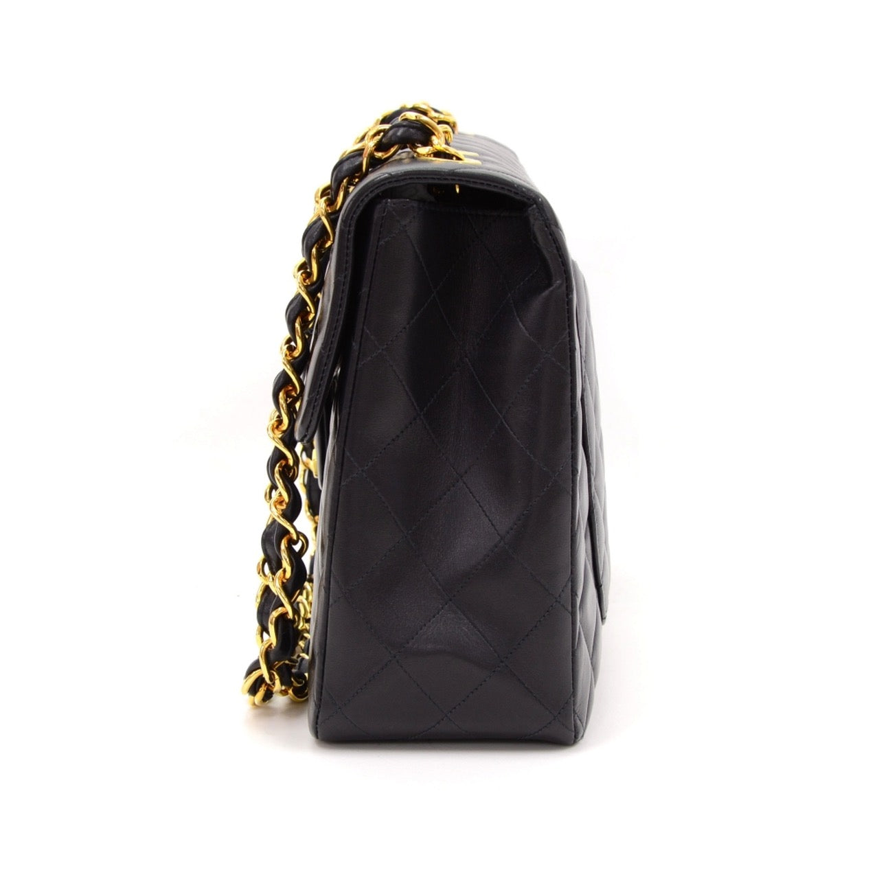 Chanel Quilted Lambskin Leather Maxi Bag
