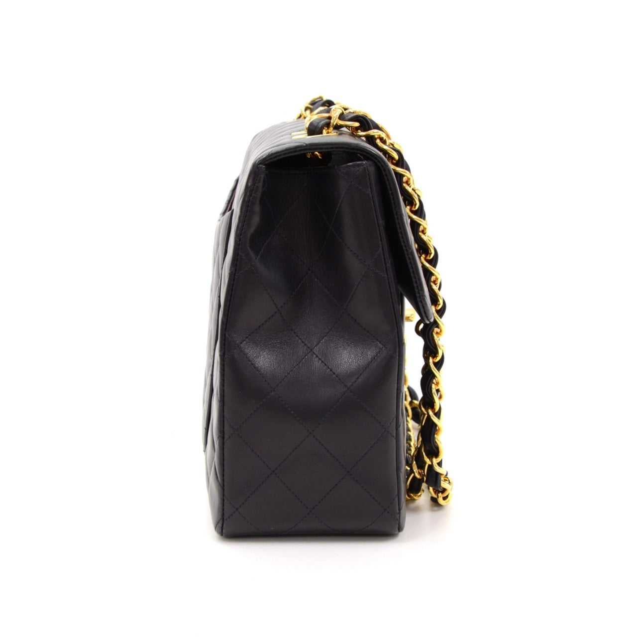 Chanel Quilted Lambskin Leather Maxi Bag