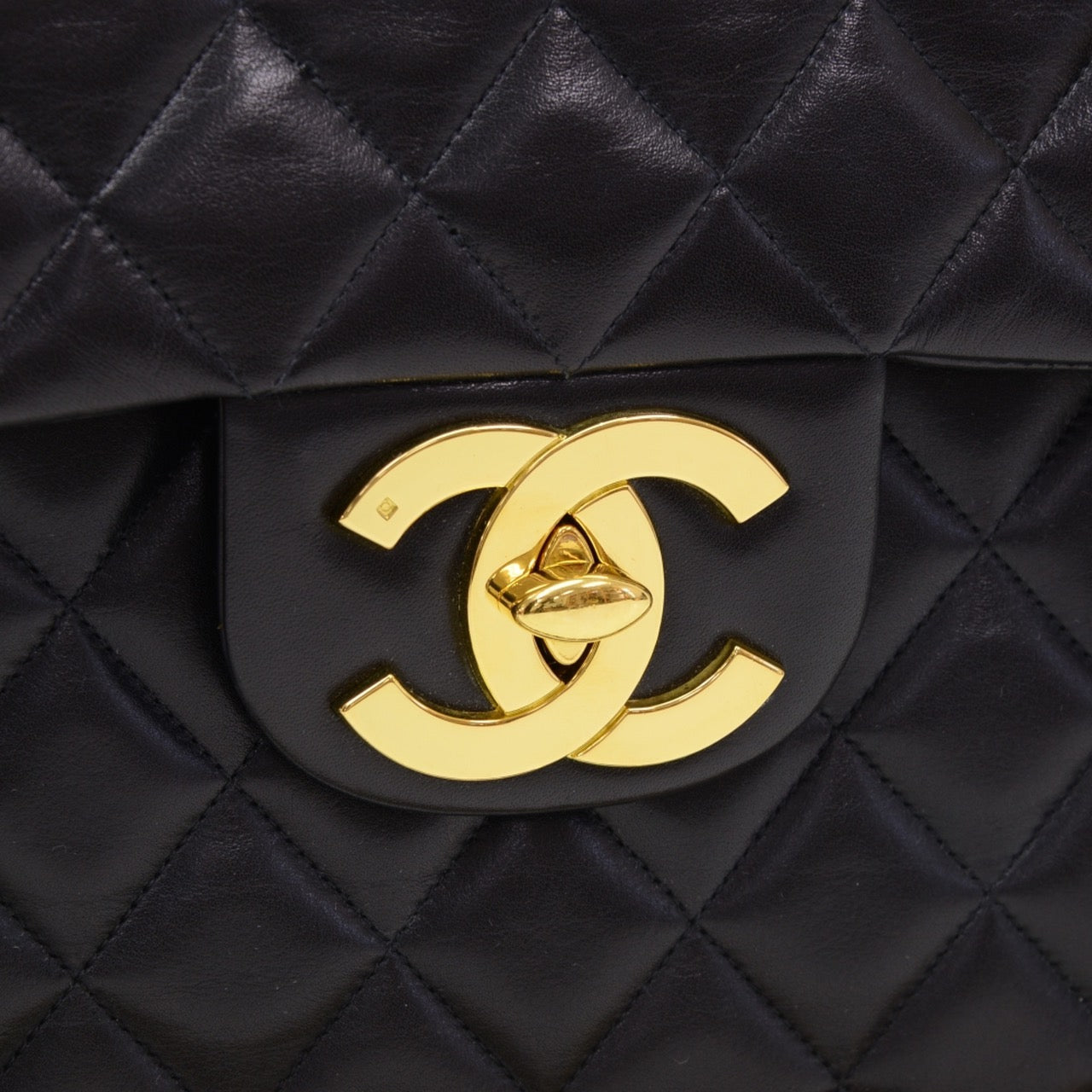 Chanel Quilted Lambskin Leather Maxi Bag
