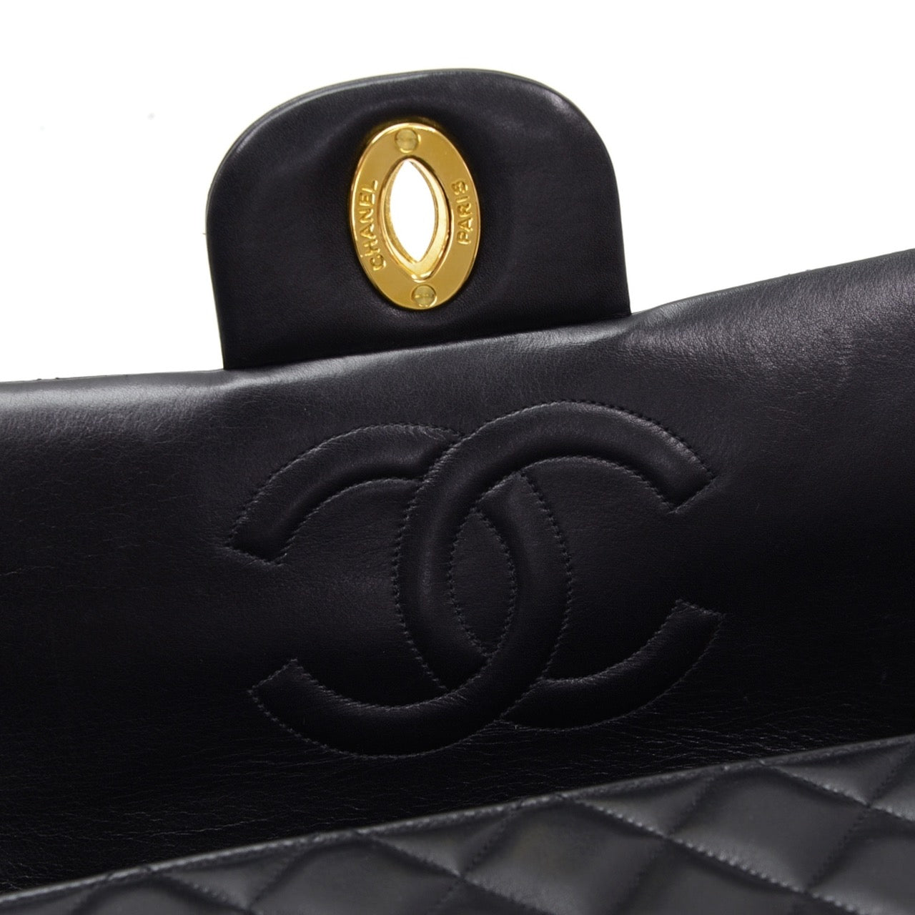 Chanel Quilted Lambskin Leather Maxi Bag