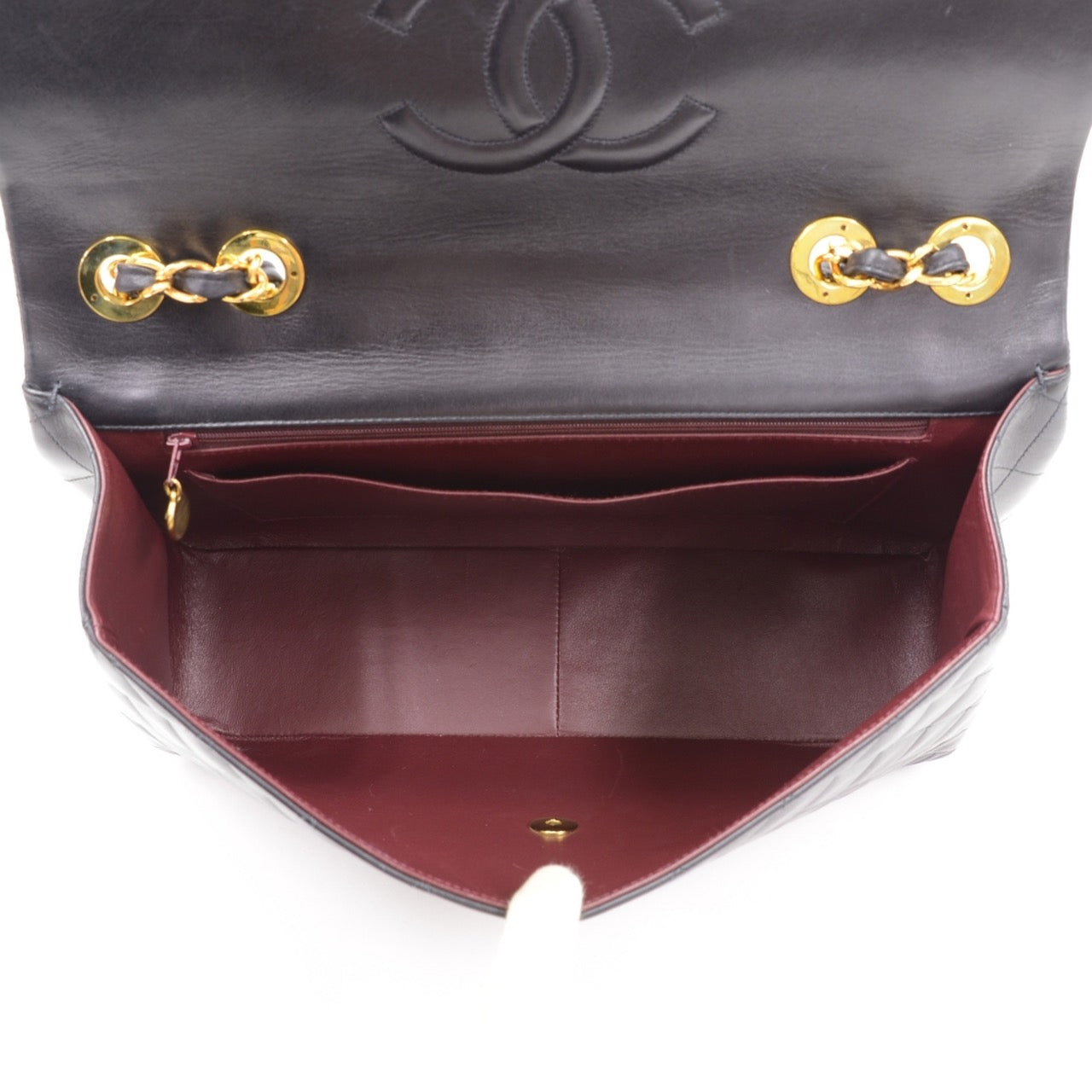 Chanel Quilted Lambskin Leather Maxi Bag