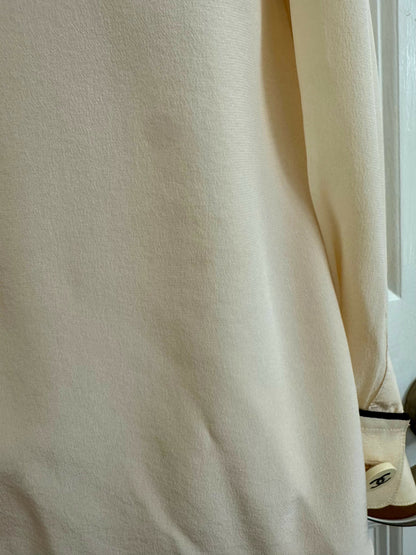 Rare Vintage Chanel Cream Silk Blouse