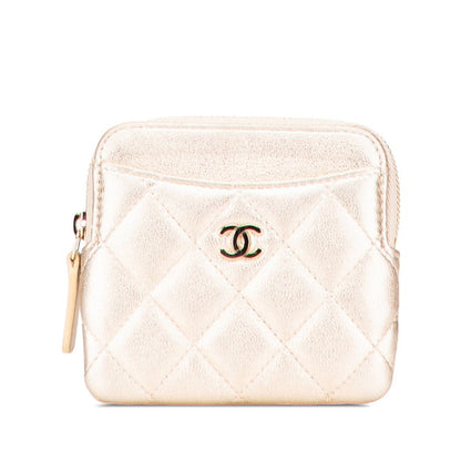 Chanel Coco Mark Matelasse Leather Coin Case