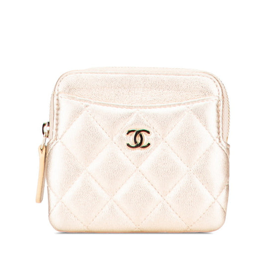 Chanel Coco Mark Matelasse Leather Coin Case