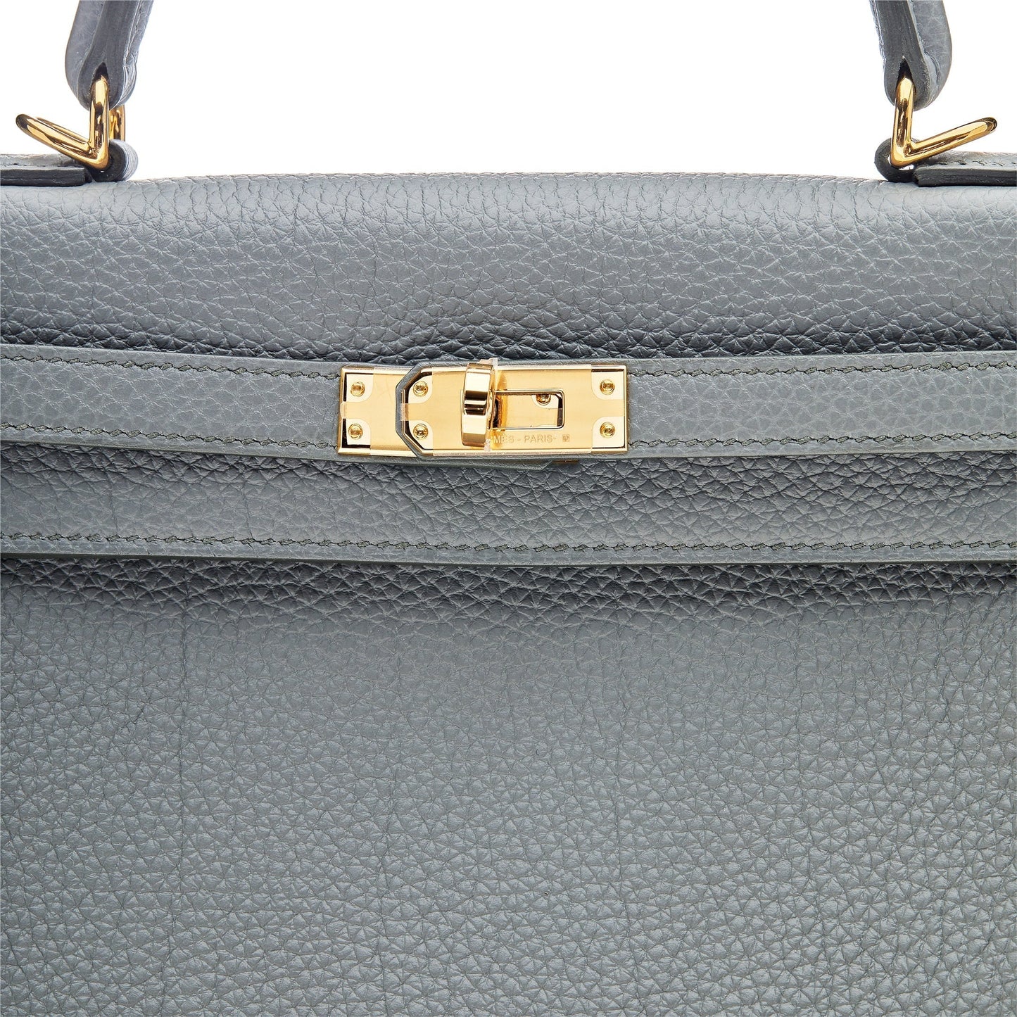 Hermes Kelly 25 Retourne Veau Togo 63 Vert Amande Gold Hardware