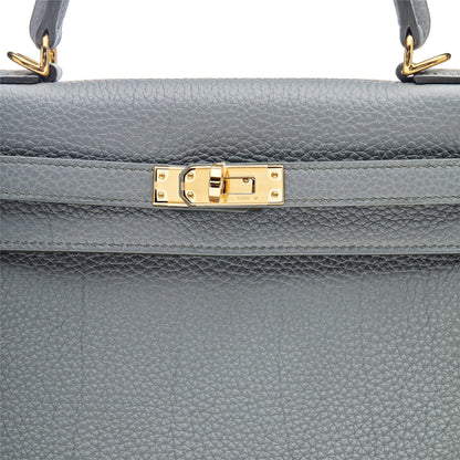 Hermes Kelly 25 Retourne Veau Togo 63 Vert Amande Gold Hardware