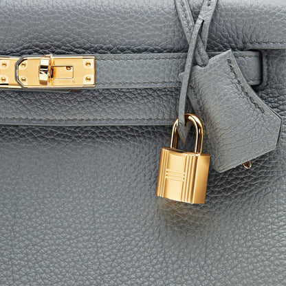 Hermes Kelly 25 Retourne Veau Togo 63 Vert Amande Gold Hardware