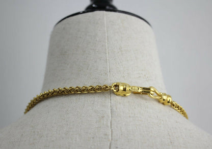 Chanel Vintage 95A Mother-of-Pearl Gold-plated Short Stacking Strap Long Necklace