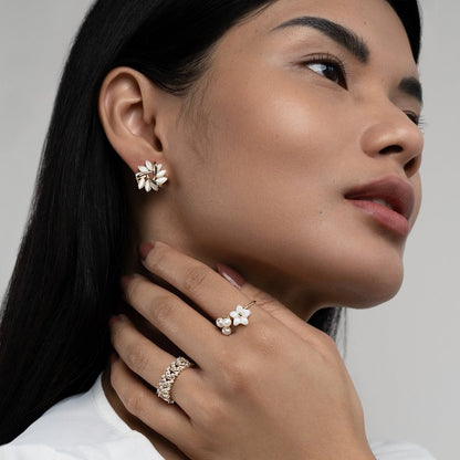 Eliora Crystal Pearl Ring