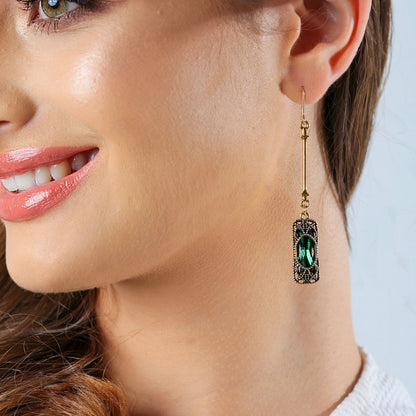 Emerald Green Crystal Earrings
