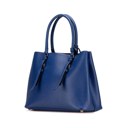 Prada Triangle Logo Plate Leather Handbag