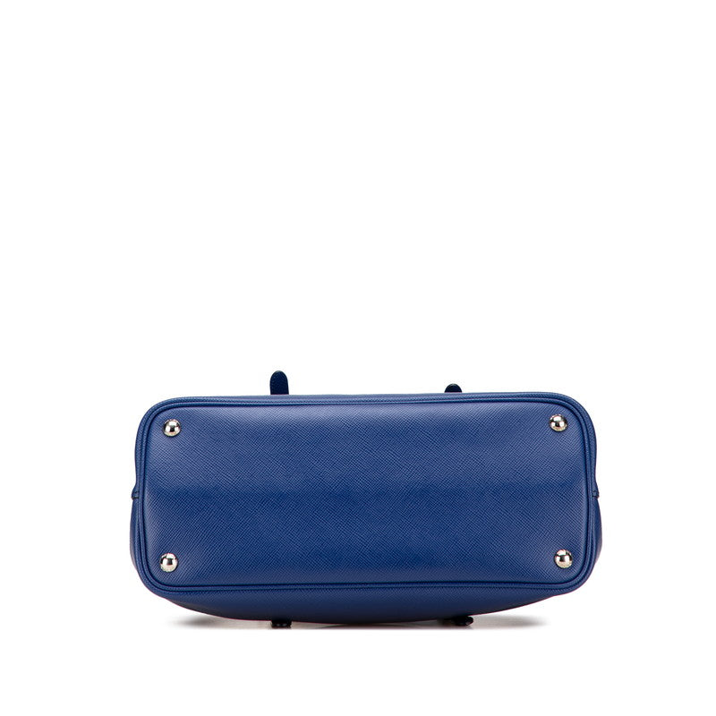 Prada Triangle Logo Plate Leather Handbag