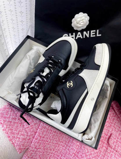 Chanel 23B new black sneakers
