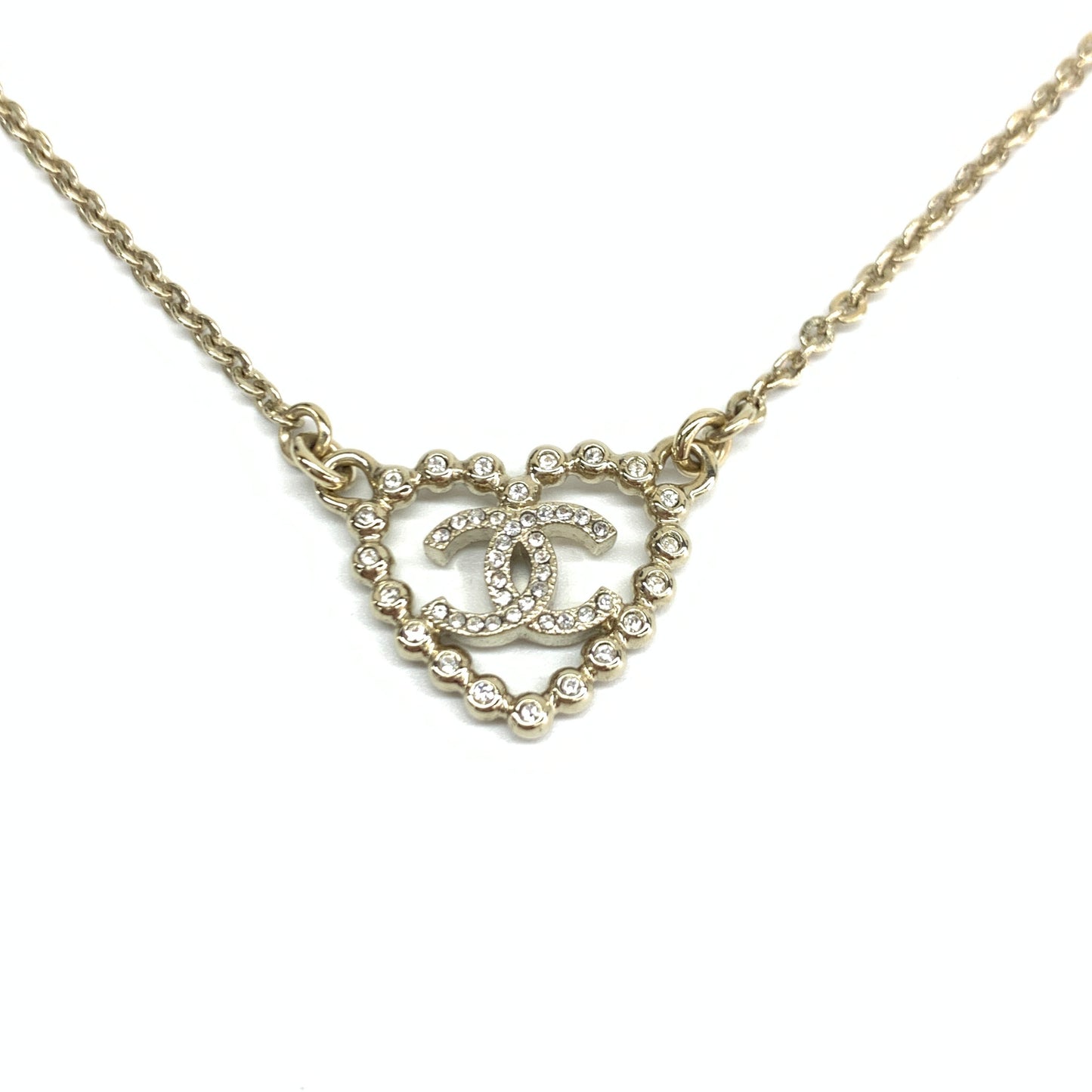 Chanel CC Heart Necklace