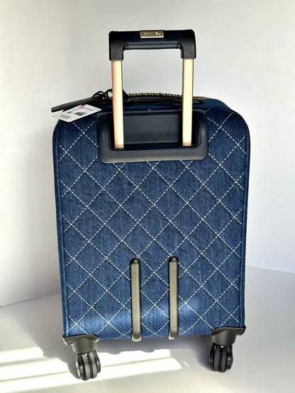 Chanel 20C Blue Quilted Denim Trolley