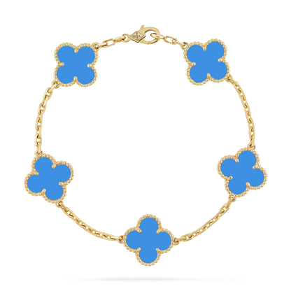 VAN CLEEF & ARPELS Vintage Alhambra Bracelet Blue