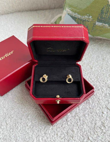 CARTIER TRINITY EARRINGS  WHITE GOLD, YELLOW GOLD, ROSE GOLD, DIAMONDS