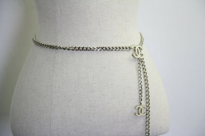 Chanel Vintage 05V Metal White Three CC Waist Chain