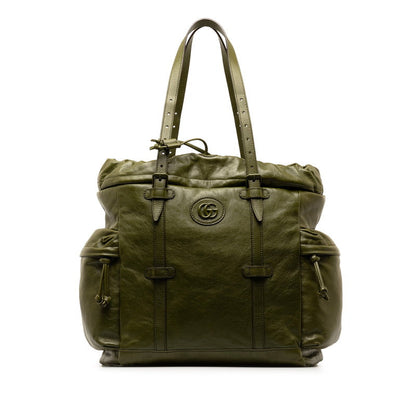 Gucci Drawstring Tote Leather Tote Bag