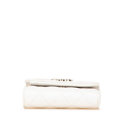 Chanel Coco Mark Bijou Caviar Skin Trifold Wallet