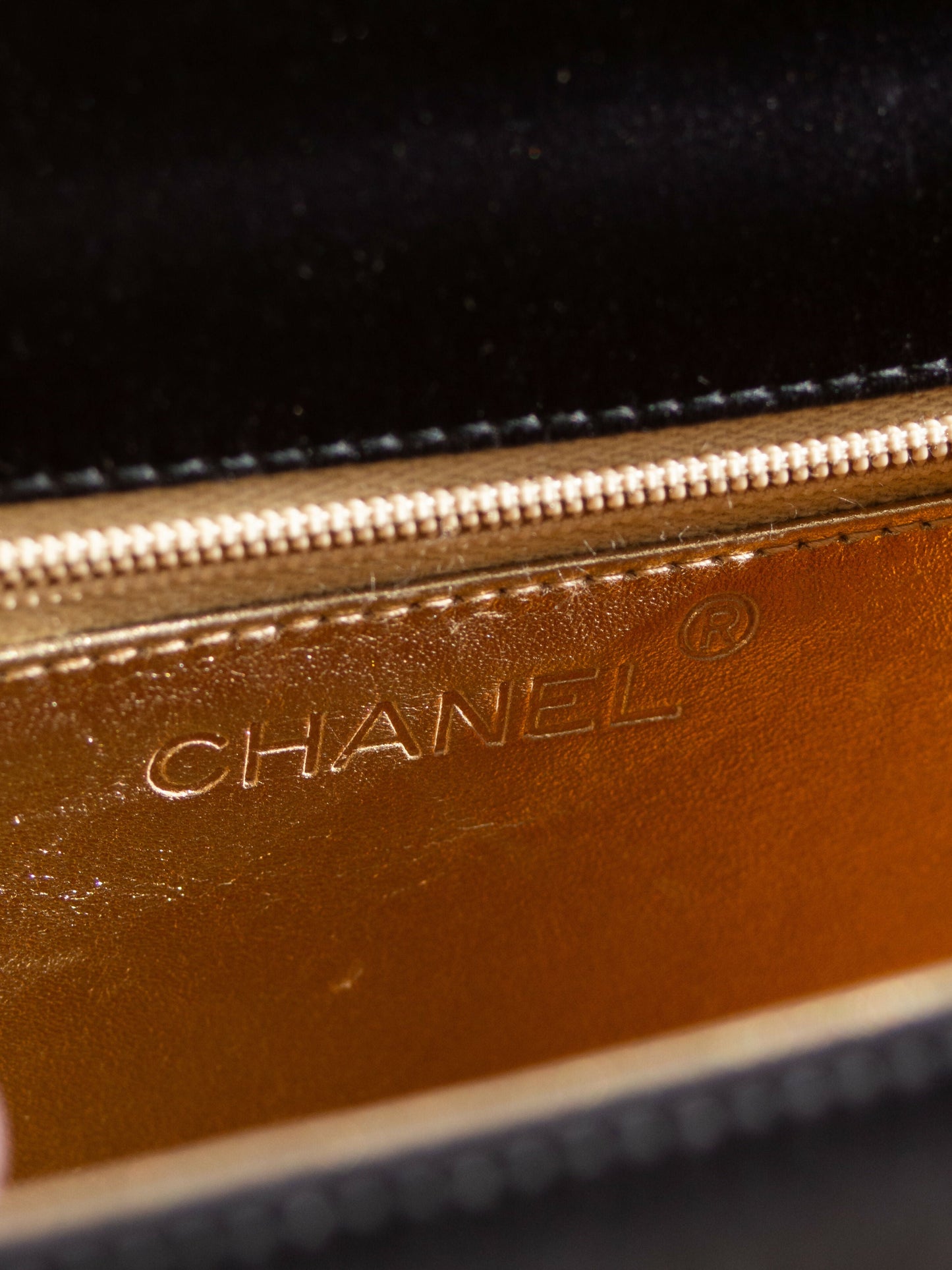 Chanel Vintage Kelly 1996 Black Satin 24K Gold Mini Evening Bag