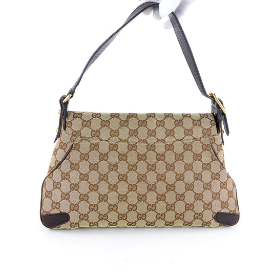Gucci Monogram Canvas Horsebit Handbag