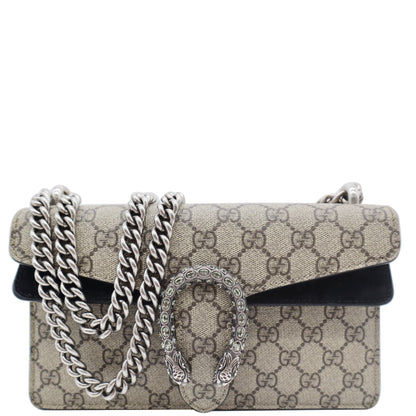 GUCCI Dionysus Small GG Supreme Shoulder Bag Beige 499623