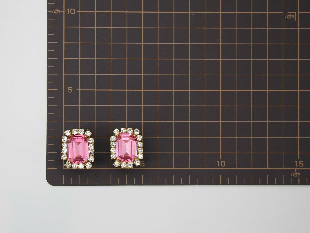 Chanel Vintage 95P Rhinestone Barbie Pink Clip-on Earrings